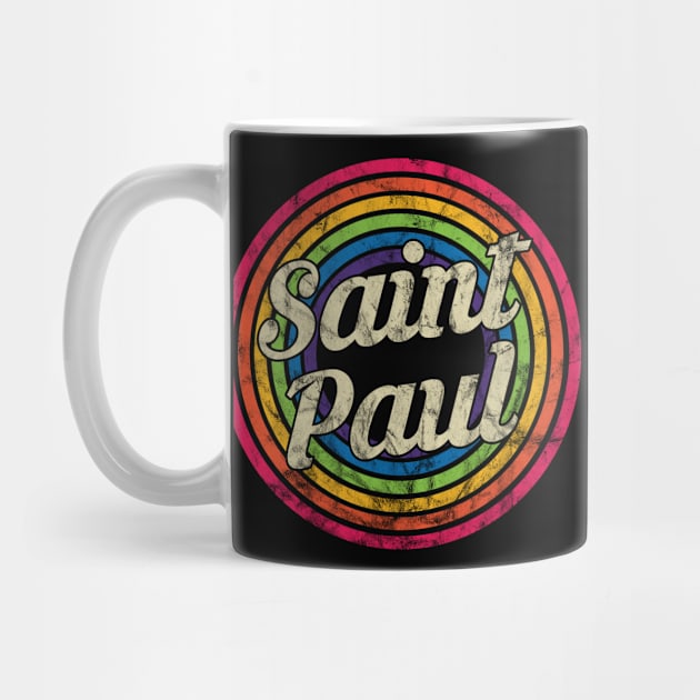 Saint Paul - Retro Rainbow Faded-Style by MaydenArt